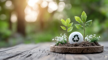 Digital Earth with zeroemission symbol, global green goals, netzero visual