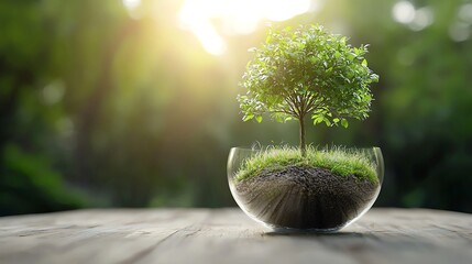 Massive forest as the lungs of the planet, capturing carbon naturally, global climate goals concept