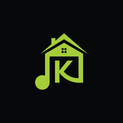 Music Home Symbol With Letter K