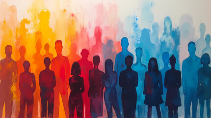 Masterpiece Of Success: Office Team Represented As Paint Strokes