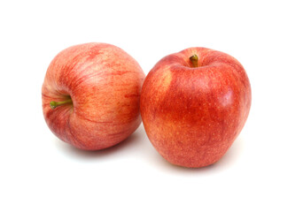 Red apples isolated on white background