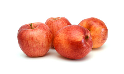 Red apples isolated on white background