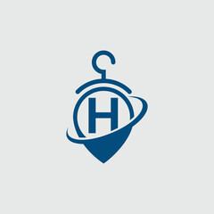Fototapeta premium Abstract Fashion Symbol With Letter H Logo