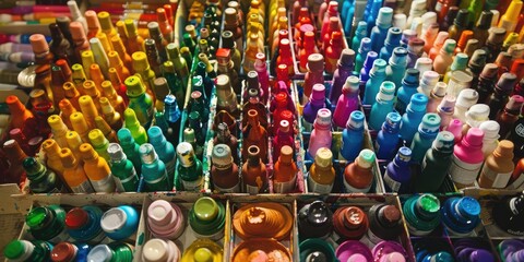 Obraz premium Vibrant collection of acrylic paints