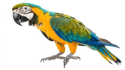 Fototapeta premium Parrot, white isolate background