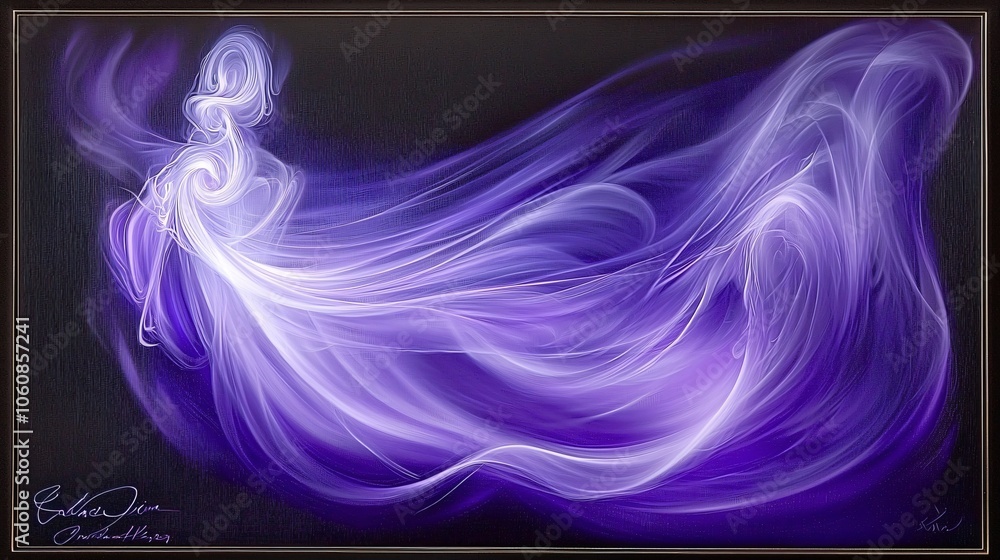 Poster Discover how calming abstract patterns create soft fluid shapes for relaxation and inspiration