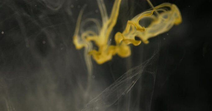 Yellow Lava Ink Abstract Liquid Lamp Effect