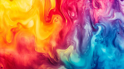 Fototapeta premium Abstract colorful paint swirls create a vibrant and mesmerizing artwork