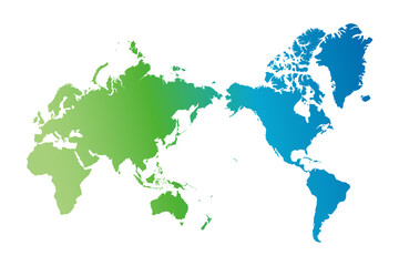 世界地図_グラデーション