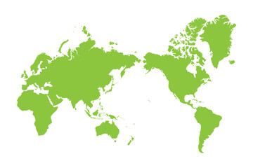 世界地図_緑色