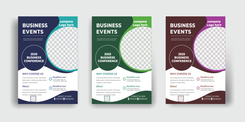 Corporate business flyer design layout vector.