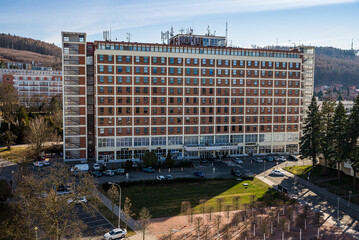 Zlin, Czech republic - March 12, 2022. Interhotel, ex Hotel Moskva