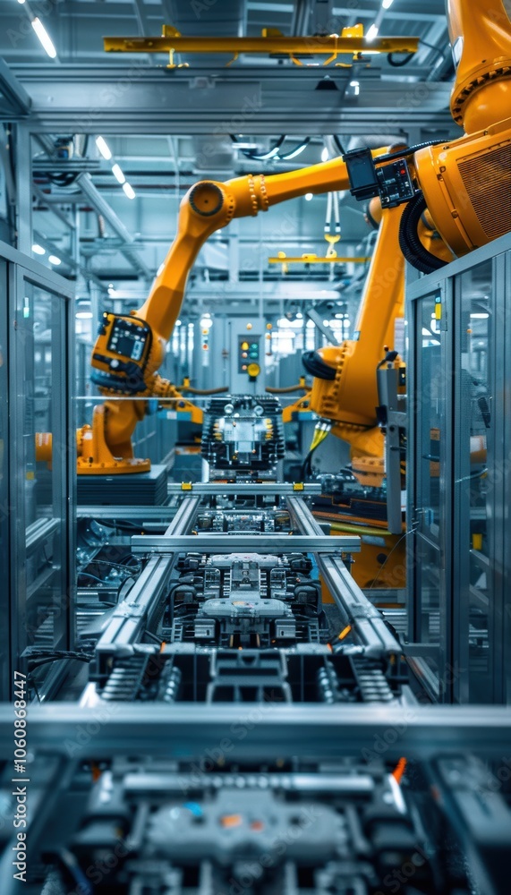 Poster advanced lithium-ion battery production with robotic systems in high-tech factory