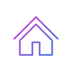 House vector icon, flat design symbol
