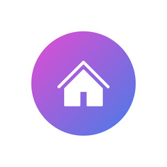 Fototapeta premium House vector icon, flat design symbol