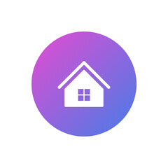 House vector icon, flat design symbol