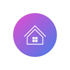 House vector icon, flat design symbol