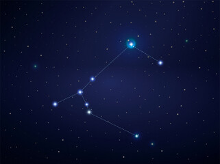 Canis major constellation in night sky © ad_hominem