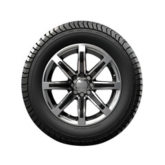 Obraz premium car wheel isolated on transparent background, clipping path, png, 