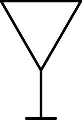 Drink glasses line icon. Wineglass icon set. Champagne glass. Vector illustration.