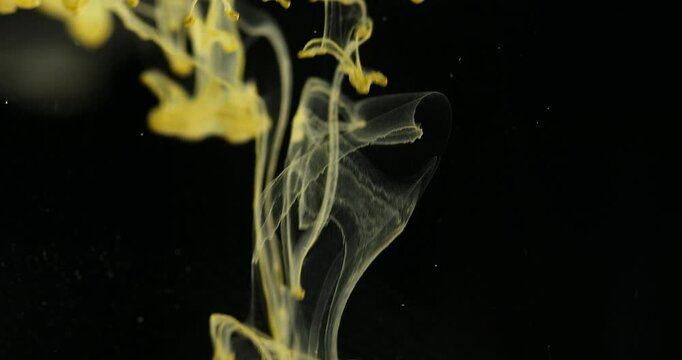 Yellow Lava Ink Abstract Liquid Lamp Effect