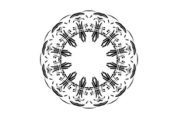 Geometric mandala art with concentric circle motifs, perfect for serene meditation spaces
