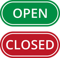Open and closed icon sign vector