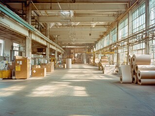 Paper Mill Production Floor Overview