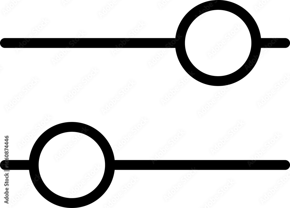 Aufkleber set of toggle icons. toggle switch line icon. switch on and off slider. switch button icon for devic