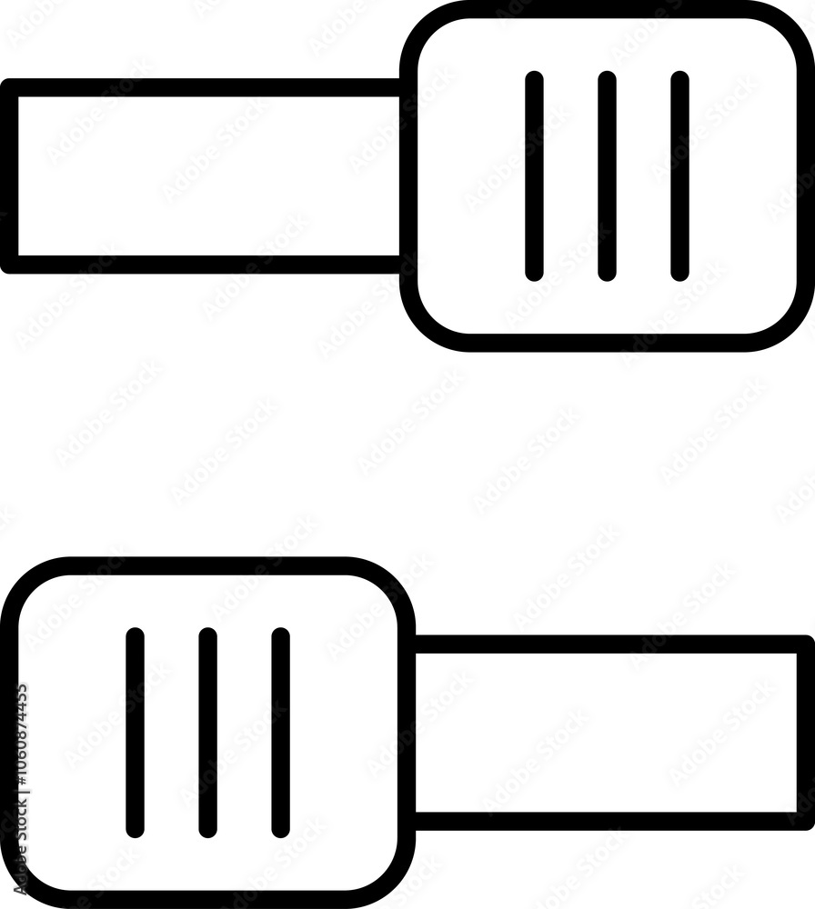 Aufkleber set of toggle icons. toggle switch line icon. switch on and off slider. switch button icon for devic