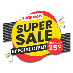 yellow promotion sale template vector illustration