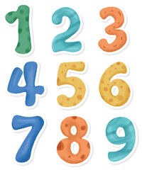 Number set adorable for baby birthday