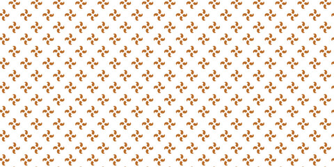 Golden vector floral seamless pattern. Abstract luxury geometric ornamental texture with small flower silhouettes. Gold and white simple ornament in oriental style.