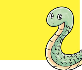 Fototapeta premium 巳年 蛇の年賀状 