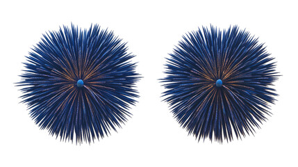 Blue Fireworks Bursts on Transparent Background for Celebrations Generative AI