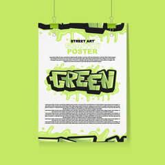 Graffiti poster or flyer design templates