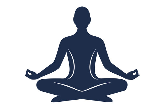 recommend clip art: Yoga. lotus position silhouette. vector yoga shape