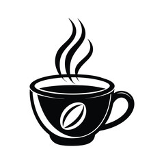 Classic Coffee Cup Icon - Minimalist Vector Illustration for Cafe Logo, Beverage Art & Cozy Morning Design