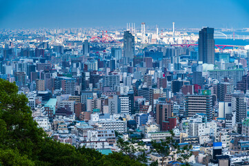 Cityscapes of Kobe city in winter Skyline, office building and downtown of Kobe Bay, Japan, Kobe has been an important port city.