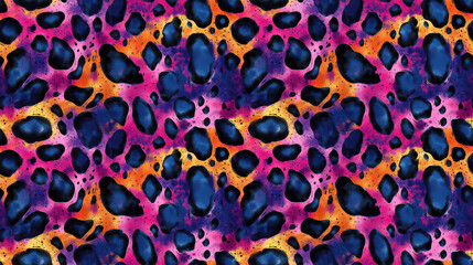 Vibrant watercolor animal skin pattern showcasing jaguar and python designs ideal for fashion textiles and clothing design