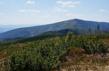 Famous Barania Gora mount, 1,220 metres at Silesian Beskids near Szczyrk in Poland