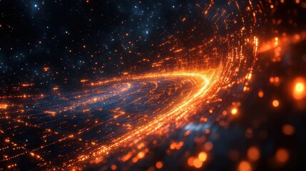 Fototapeta premium futuristic technology abstract background featuring dynamic lines and neon lights symbolizing connectivity and speed within the realms of big data and digital networks