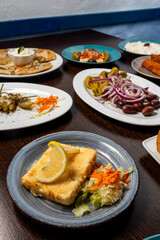 Verschiedene Griechische Vorspeisen 