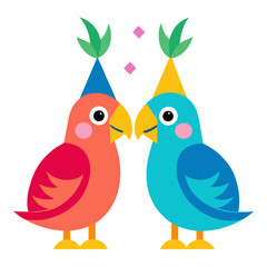 two birds on the branch