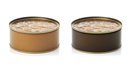 Collection of Canned Food Tins Isolated on a Transparent Background Generative AI