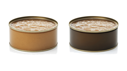 Collection of Canned Food Tins Isolated on a Transparent Background Generative AI