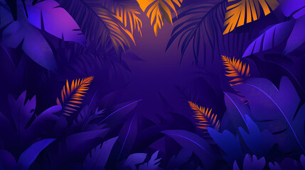 Darkness shrouded deep mystery jungle with dense vegetation and ominous shadows, dark, mysterious, jungle, view, deep. Deep Jungle. Illustration