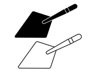 trowel icon vector design template in white background