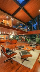 Cozy Mid-Century Modern Retreat in the Woods