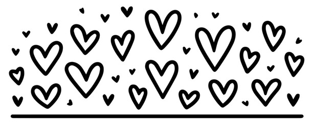 simple hand-drawn heart pattern